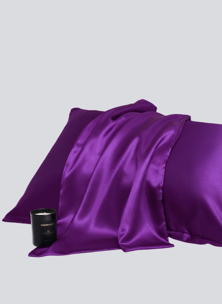 Purple Color Satin Silk Pillowcase Sanci Home page Abd03n Z7