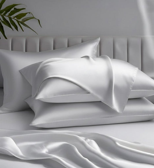 Silver Color Satin Silk Pillowcase Sanci Home page Abd03n Z7