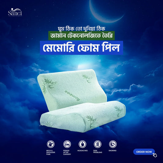 Sanci Premium Contour Memory Foam Pillow Sanci Abd03n Z7