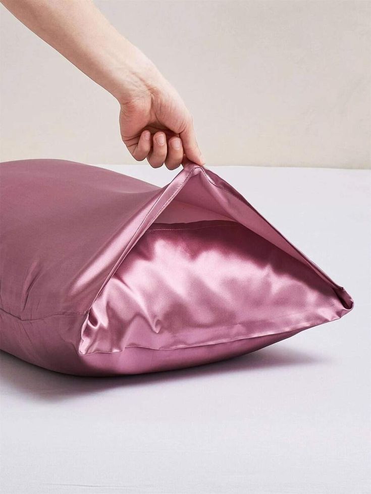 Sweet Pink Color Satin Silk Pillowcase Sanci Home page Abd03n Z7